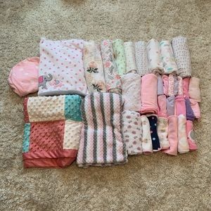 Baby Girl Blanket/Bath Bundle